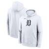 Detroit Tigers Nike Logo Club Hoodie - White - Front View