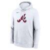 Atlanta Braves Nike Logo Club Hoodie - White - Side View