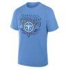 Tennessee Titans Fashion7 Old Fashion Rushing Legacy Cotton T-Shirt - Blue - Detail View