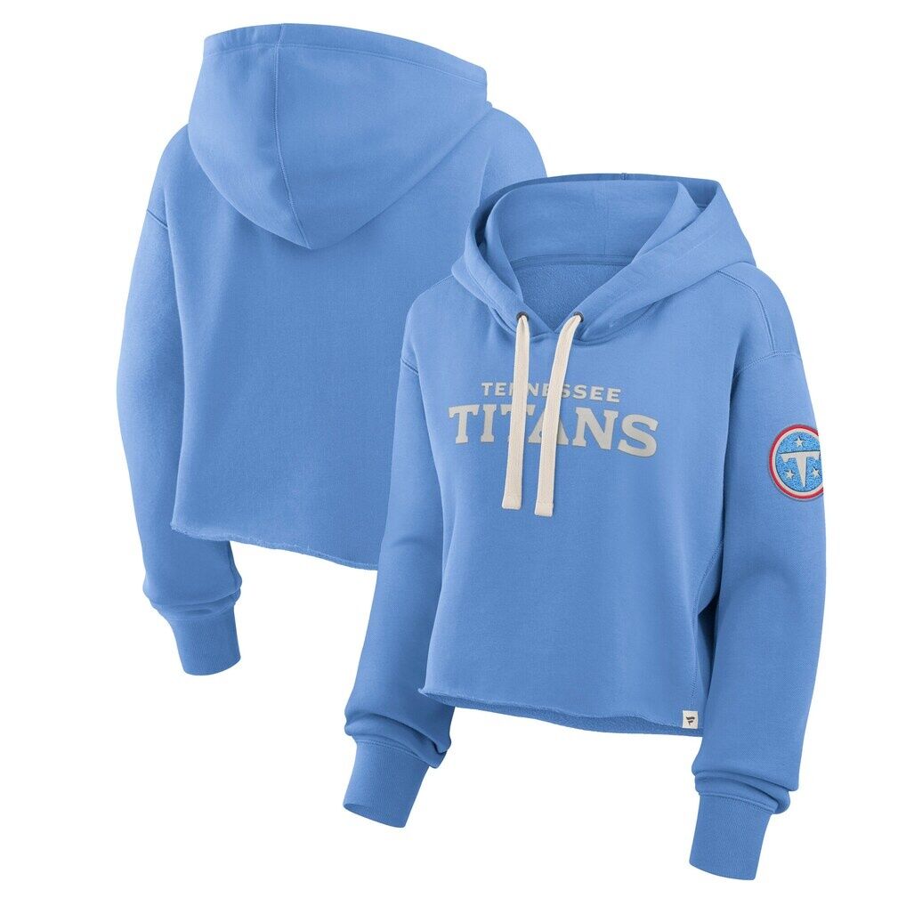 Tennessee Titans Fashion7 Women's Oversized Heritage Cropped Hoodie