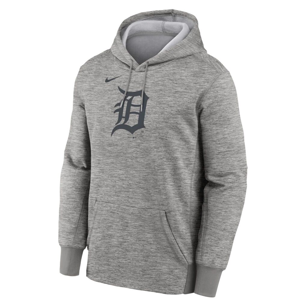 Detroit Tigers Nike Primary Logo Therma Hoodie – Heather Gray