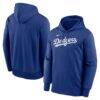 Los Angeles Dodgers Nike Primary Wordmark Therma Hoodie - - Front View
