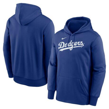 Los Angeles Dodgers Nike Primary Wordmark Therma Hoodie - - Front View