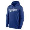 Los Angeles Dodgers Nike Primary Wordmark Therma Hoodie - - Side View