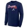 Atlanta Braves Fanatics Lock-Up Legacy Long Sleeve T-Shirt - Navy - Back View