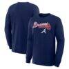 Atlanta Braves Fanatics Lock-Up Legacy Long Sleeve T-Shirt - Navy - Front View