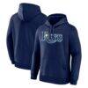 Tampa Bay Rays Logo Athletic Wordmark Hoodie - Navy - Front View