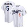 Freddie Freeman Los Angeles Dodgers Nike 2026 Gold Collection Stadium Jersey - White - Front View