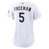 Freddie Freeman Los Angeles Dodgers Nike Women's 2026 Gold Collection Stadium Jersey - White - Detail View
