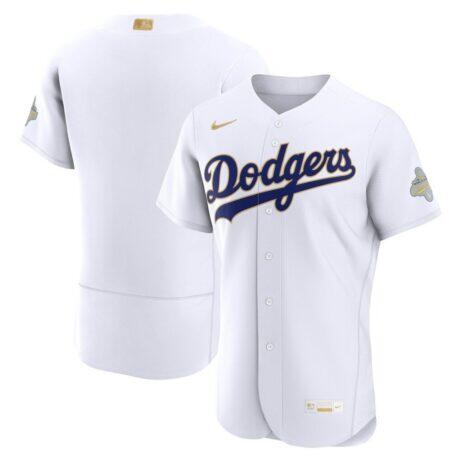 Los Angeles Dodgers Nike 2026 Gold Collection Authentic Jersey - White - Front View