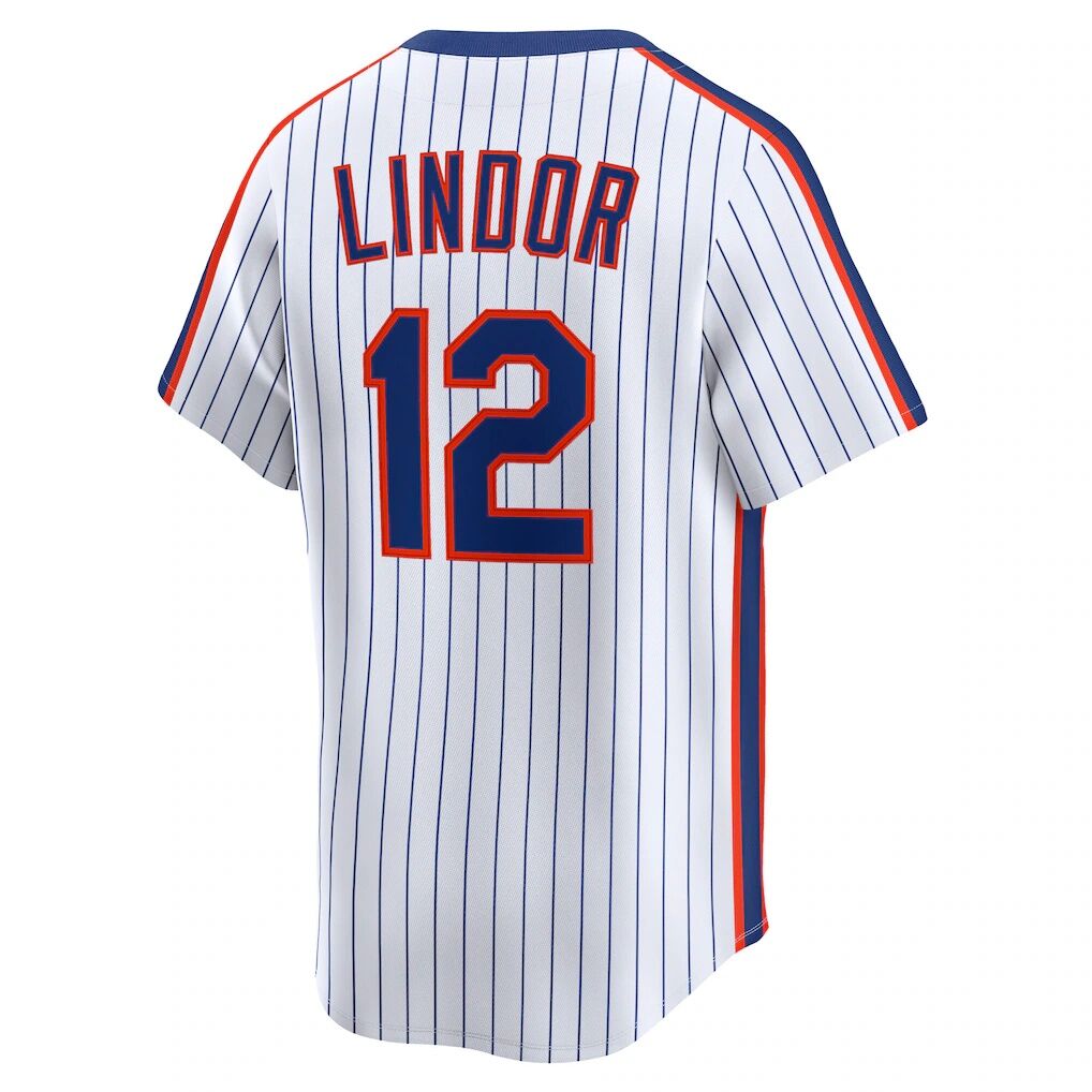 Francisco Lindor New York Mets Nike Throwback Cooperstown Collection Limited Jersey