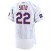Juan Soto New York Mets Nike Home Authentic Sponsor Patch Jersey - White - Detail View