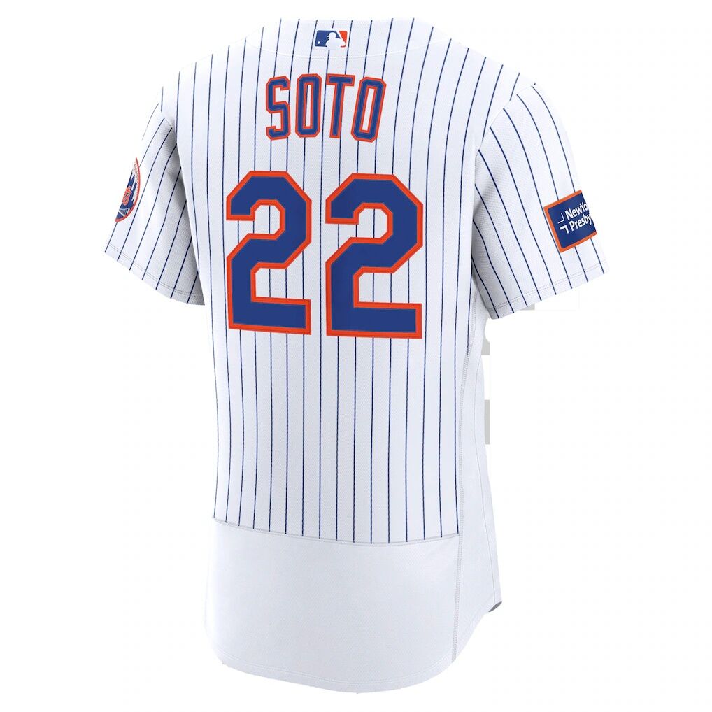 Juan Soto New York Mets Nike Home Authentic Sponsor Patch Jersey