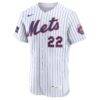 Juan Soto New York Mets Nike Home Authentic Sponsor Patch Jersey - White - Side View