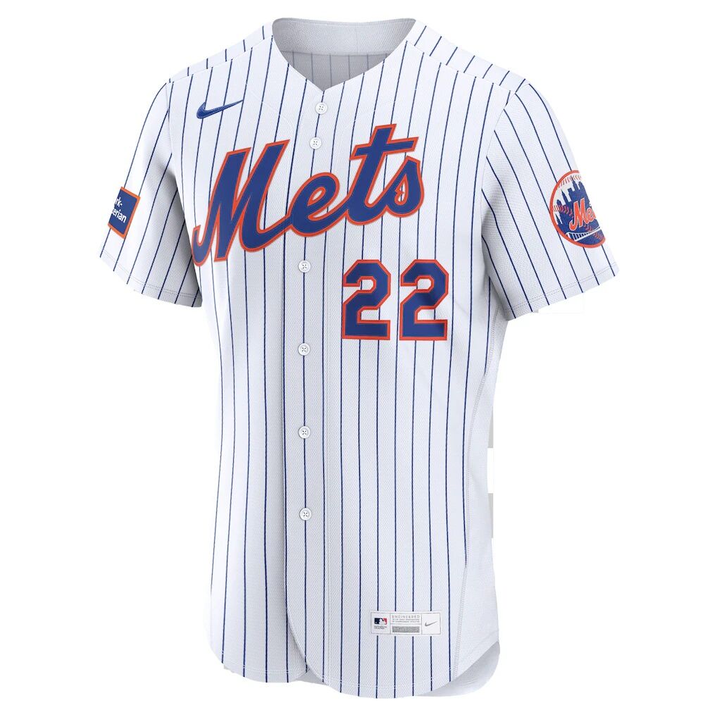 Juan Soto New York Mets Nike Home Authentic Sponsor Patch Jersey