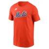 Francisco Lindor New York Mets Nike Cooperstown Collection Name & Number T-Shirt - Orange - Side View