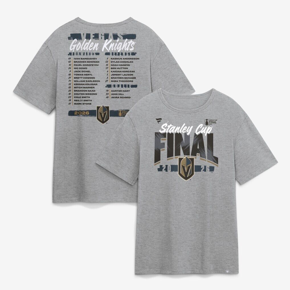 Vegas Golden Knights Fashion7 2026 Stanley Cup Final Roster T-Shirt - Heather Gray