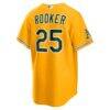 Brent Rooker Athletics Nike Alternate Stadium Jersey - Gold - Detail View