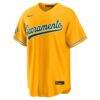 Brent Rooker Athletics Nike Alternate Stadium Jersey - Gold - Side View