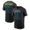 Jaxon Smith-Njigba Seattle Seahawks Nike Carbon Name & Number T-Shirt - Black - Front View