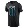 Jaxon Smith-Njigba Seattle Seahawks Nike Carbon Name & Number T-Shirt - Black - Side View