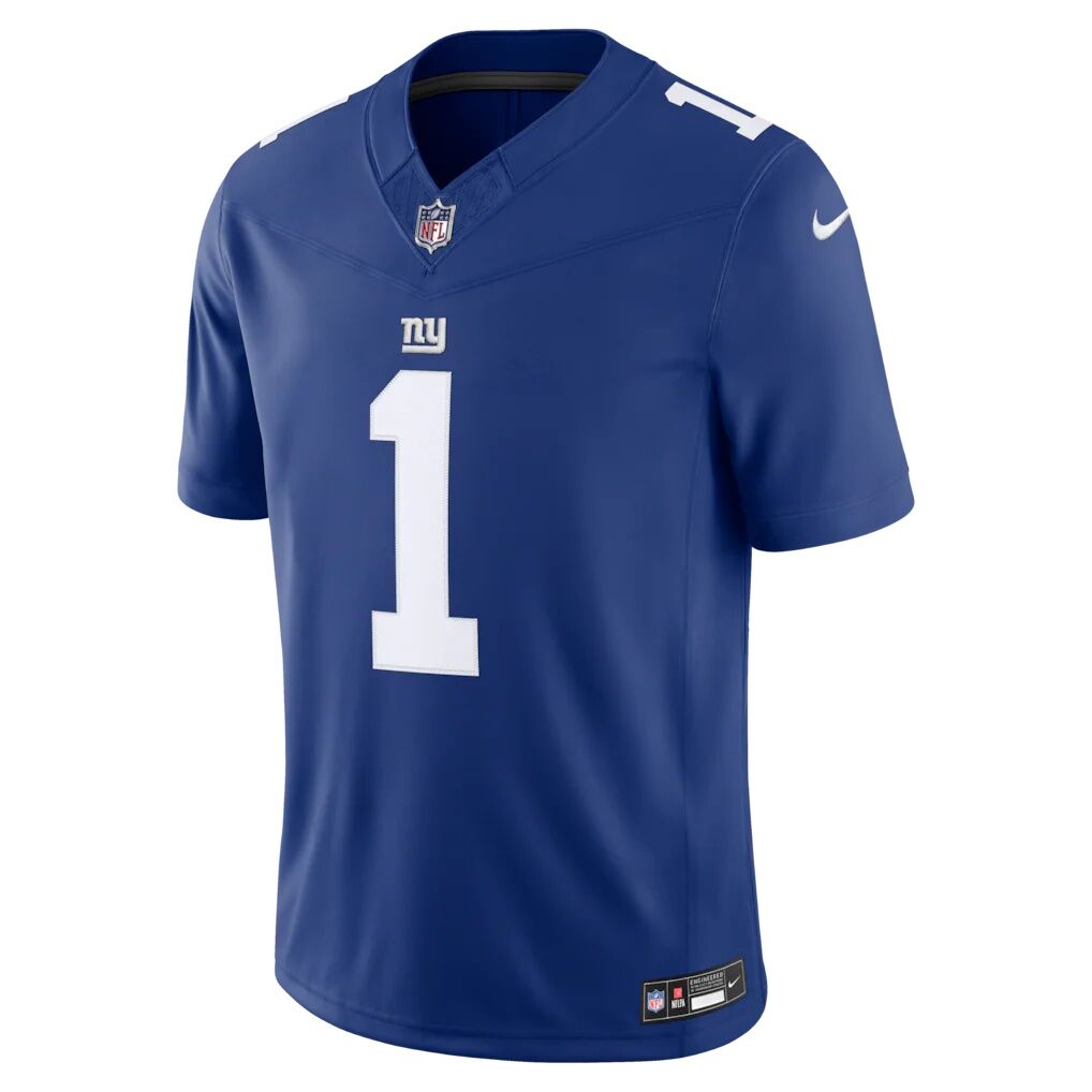 Malik Nabers New York Giants Nike Team Vapor F.U.S.E. Stitched Limited Jersey - Royal