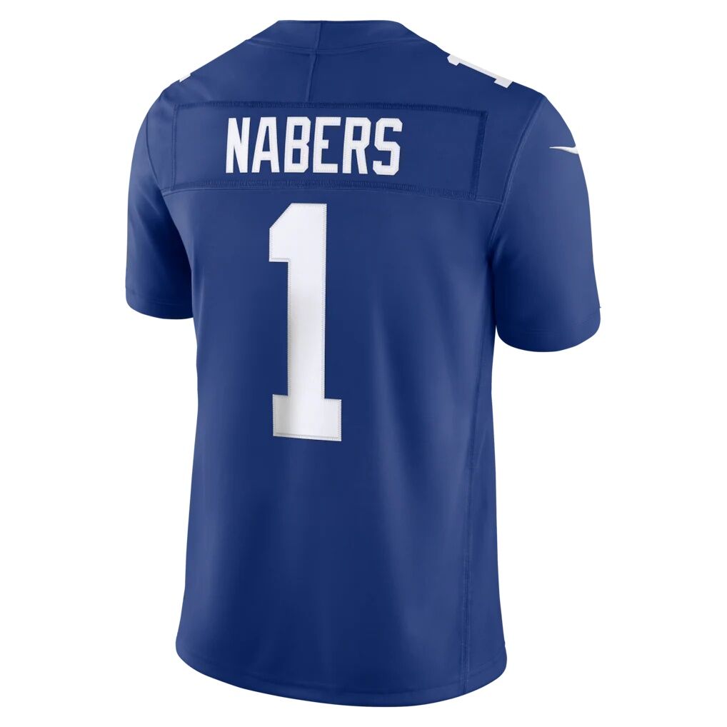 Malik Nabers New York Giants Nike Team Vapor F.U.S.E. Stitched Limited Jersey - Royal