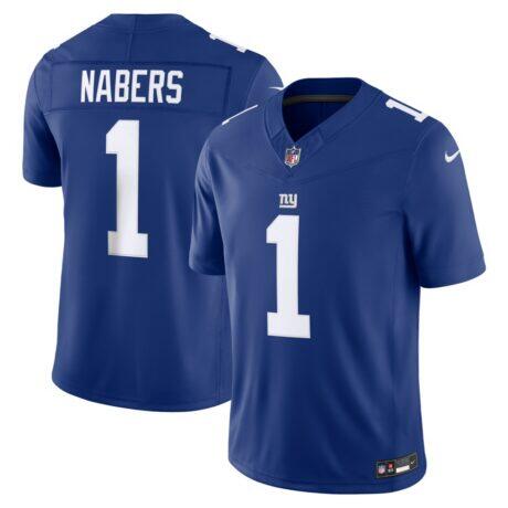 Malik Nabers New York Giants Nike Team Vapor F.U.S.E. Stitched Limited Jersey - - Front View