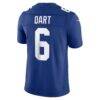 Jaxson Dart New York Giants Nike Team Vapor F.U.S.E. Stitched Limited Jersey - - Detail View