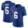 Jaxson Dart New York Giants Nike Team Vapor F.U.S.E. Stitched Limited Jersey - - Front View