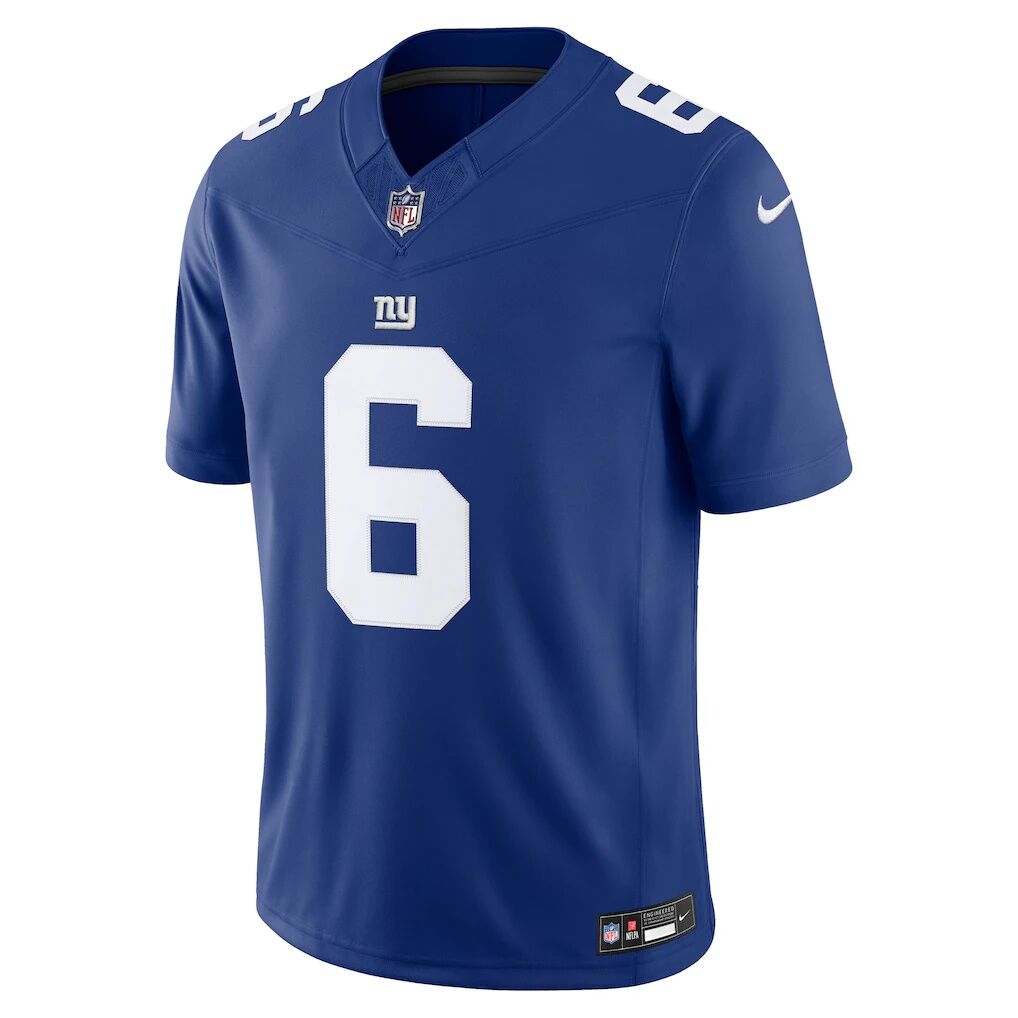 Jaxson Dart New York Giants Nike Team Vapor F.U.S.E. Stitched Limited Jersey - Royal