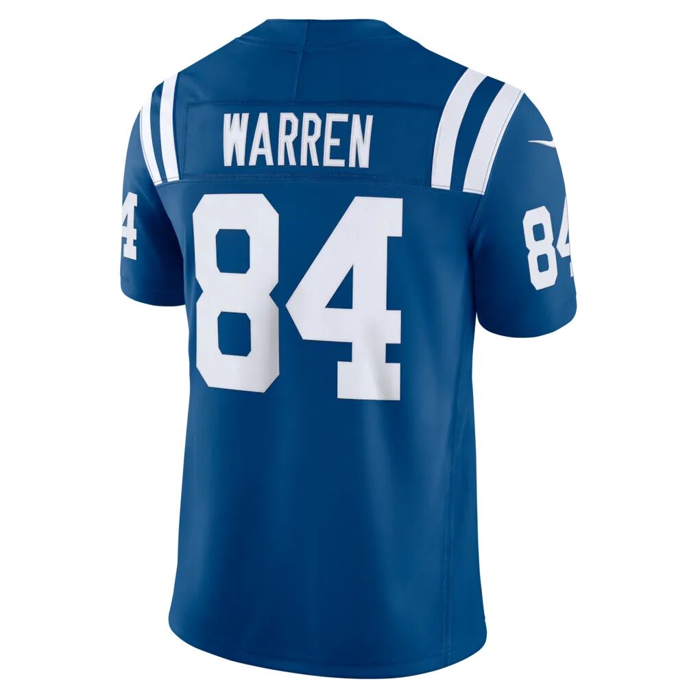 Tyler Warren Indianapolis Colts Nike Team Vapor F.U.S.E. Stitched Limited Jersey - Royal