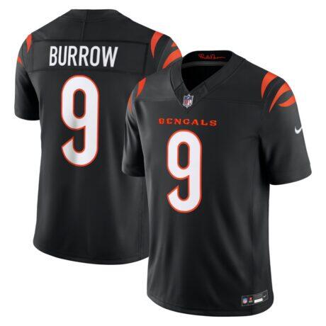 Joe Burrow Cincinnati Bengals Nike Vapor F.U.S.E. Stitched Limited Jersey - Black - Front View
