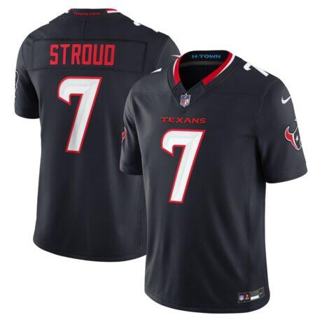 C.J. Stroud Houston Texans Nike Team Vapor F.U.S.E. Stitched Limited Jersey - Navy - Front View