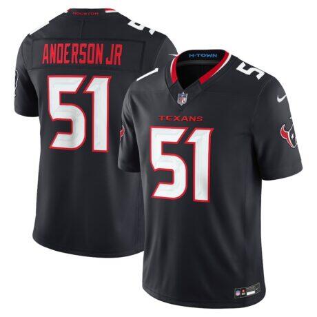 Will Anderson Jr. Houston Texans Nike Vapor F.U.S.E. Stitched Limited Jersey - Navy - Front View