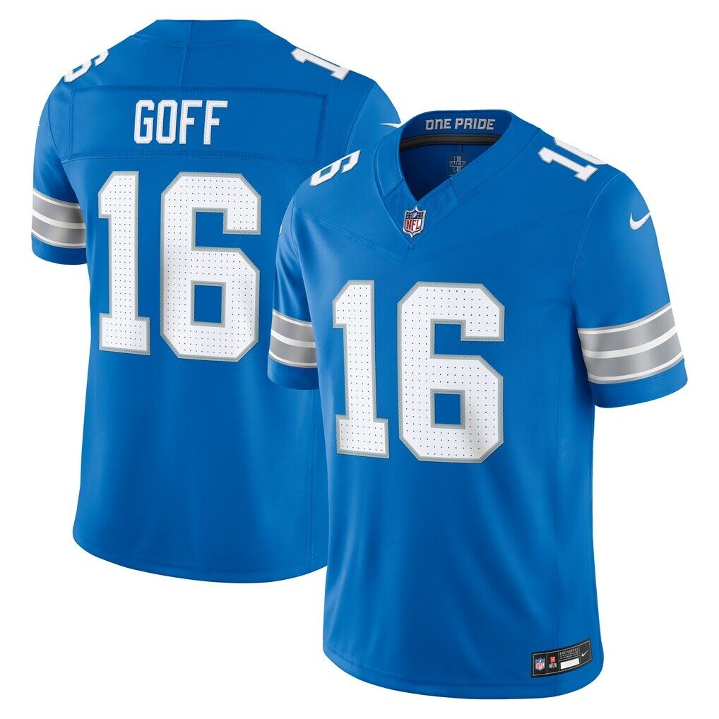 Jared Goff Detroit Lions Nike Team Vapor F.U.S.E. Stitched Limited Jersey