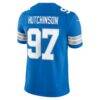 Aidan Hutchinson Detroit Lions Nike Team Vapor F.U.S.E. Stitched Limited Jersey - Blue - Detail View