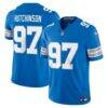 Aidan Hutchinson Detroit Lions Nike Team Vapor F.U.S.E. Stitched Limited Jersey - Blue - Front View