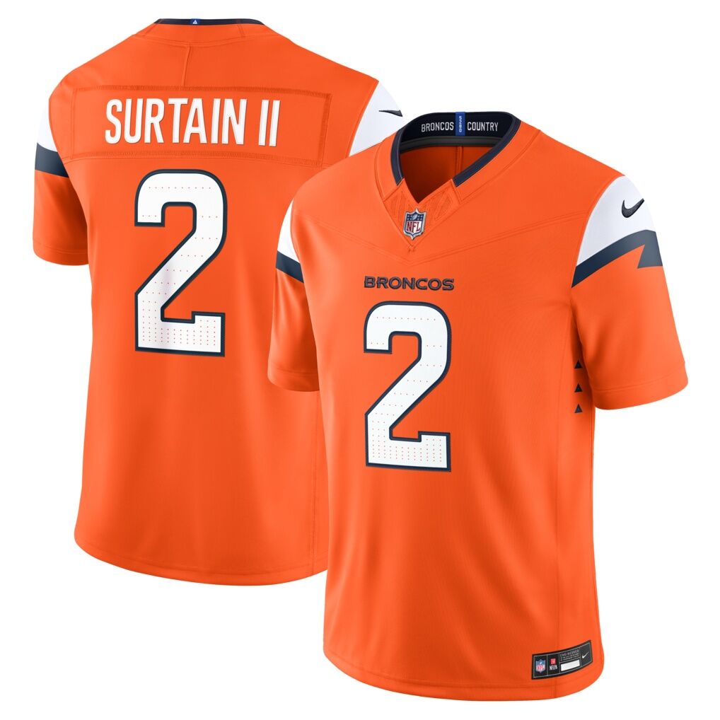Patrick Surtain II Denver Broncos Nike Team Vapor F.U.S.E. Stitched Limited Jersey