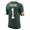 Micah Parsons Green Bay Packers Nike Vapor Untouchable Stitched Limited Jersey - Green - Detail View