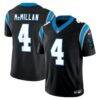 Tetairoa McMillan Carolina Panthers Nike Team Vapor F.U.S.E. Stitched Limited Jersey - Black - Front View