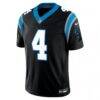 Tetairoa McMillan Carolina Panthers Nike Team Vapor F.U.S.E. Stitched Limited Jersey - Black - Side View