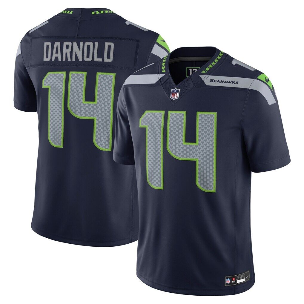 Sam Darnold Seattle Seahawks Nike Team Vapor F.U.S.E. Stitched Limited Jersey - College Navy