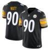 T.J. Watt Pittsburgh Steelers Nike Team Vapor F.U.S.E. Stitched Limited Jersey - Black - Front View