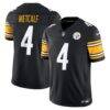 DK Metcalf Pittsburgh Steelers Nike Team Vapor F.U.S.E. Stitched Limited Jersey - Black - Front View