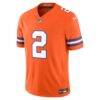 Pat Surtain II Denver Broncos Nike Alternate Mile High Collection 1977 Throwback Vapor F.U.S.E. Stitched Limited Jersey - Orange - Side View