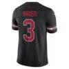 Budda Baker Arizona Cardinals Nike Alternate Vapor F.U.S.E. Stitched Limited Jersey - Black - Detail View