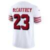 Christian McCaffrey San Francisco 49ers Nike Alternate Vapor F.U.S.E. Stitched Limited Jersey - White - Detail View
