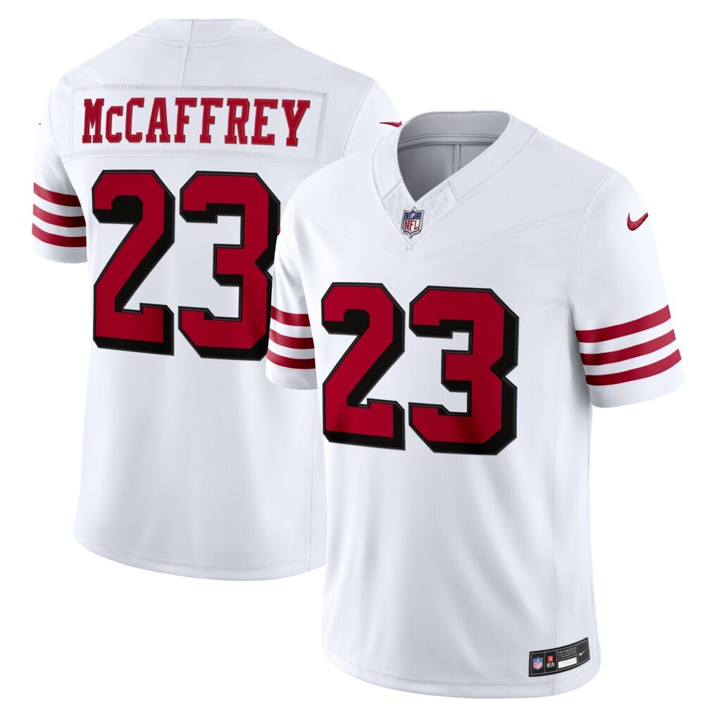 Christian McCaffrey San Francisco 49ers Nike Alternate Vapor F.U.S.E. Stitched Limited Jersey
