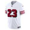 Christian McCaffrey San Francisco 49ers Nike Alternate Vapor F.U.S.E. Stitched Limited Jersey - White - Side View